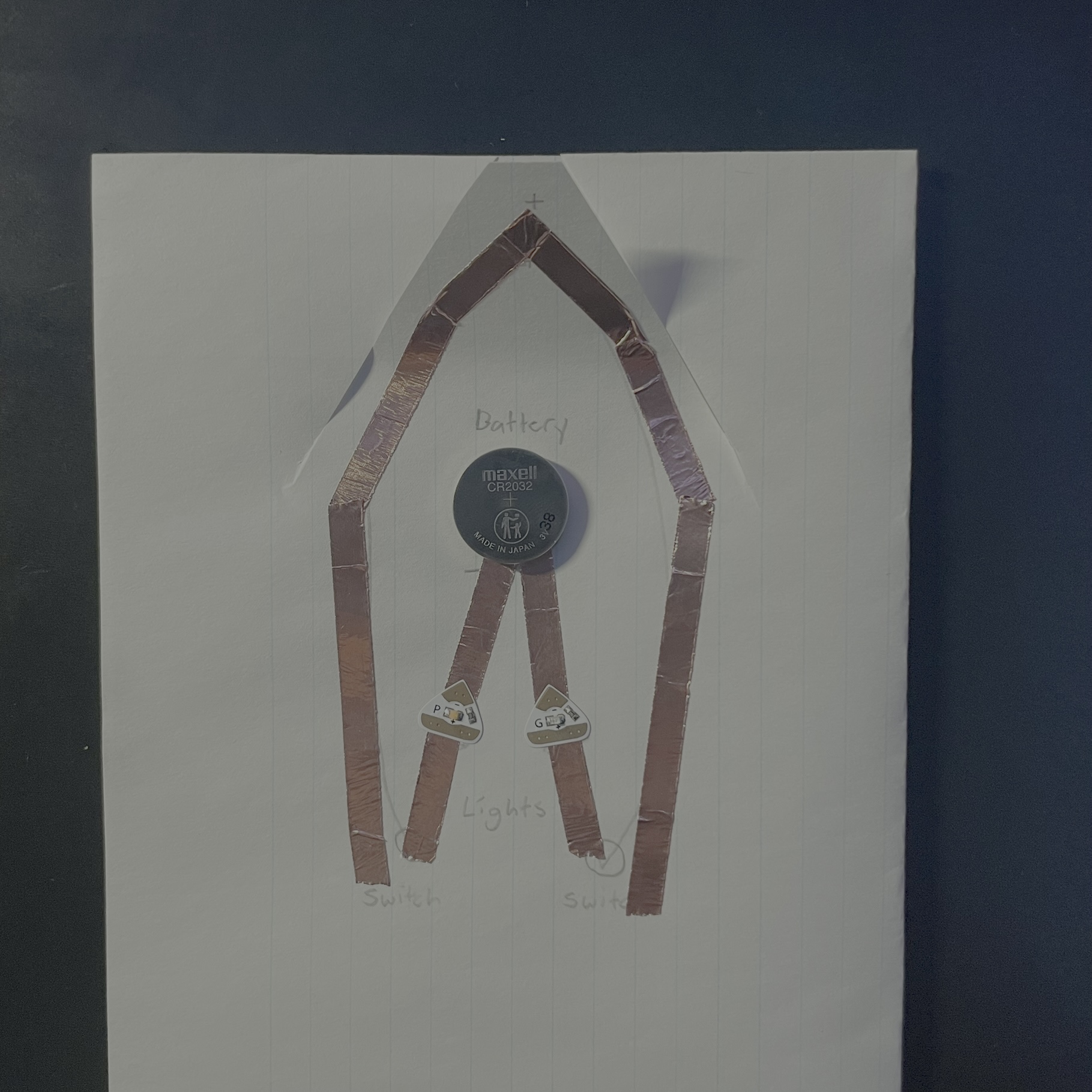 Here the battery was added to complete the circuit