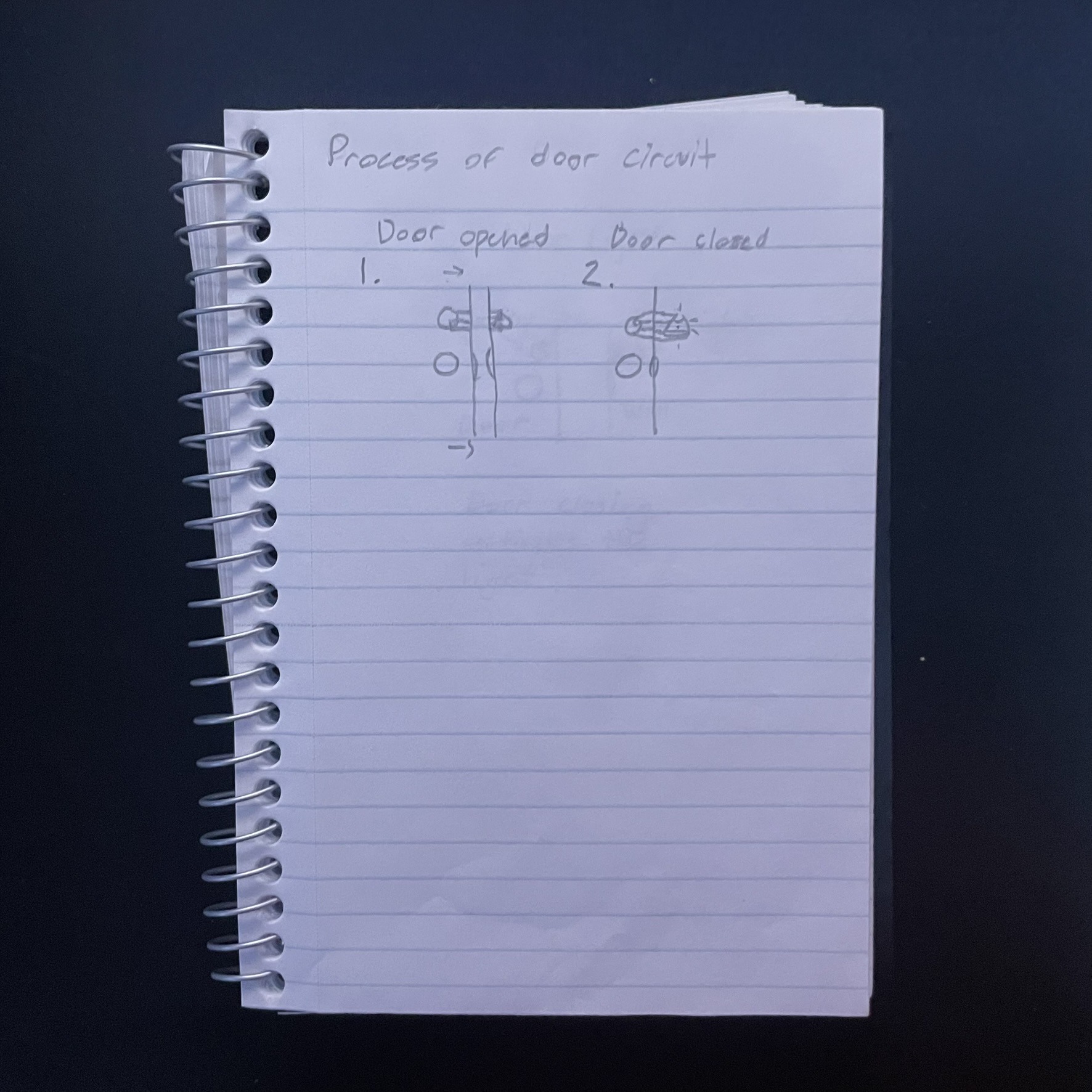This is the door circuit drawn through its process