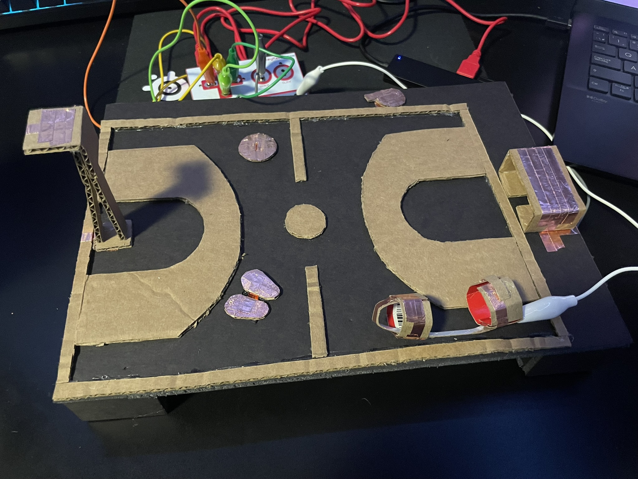 This is my final design, it is a visual and physical object of a basketball court, giving the user the experience of being in the environment of a basketball court.