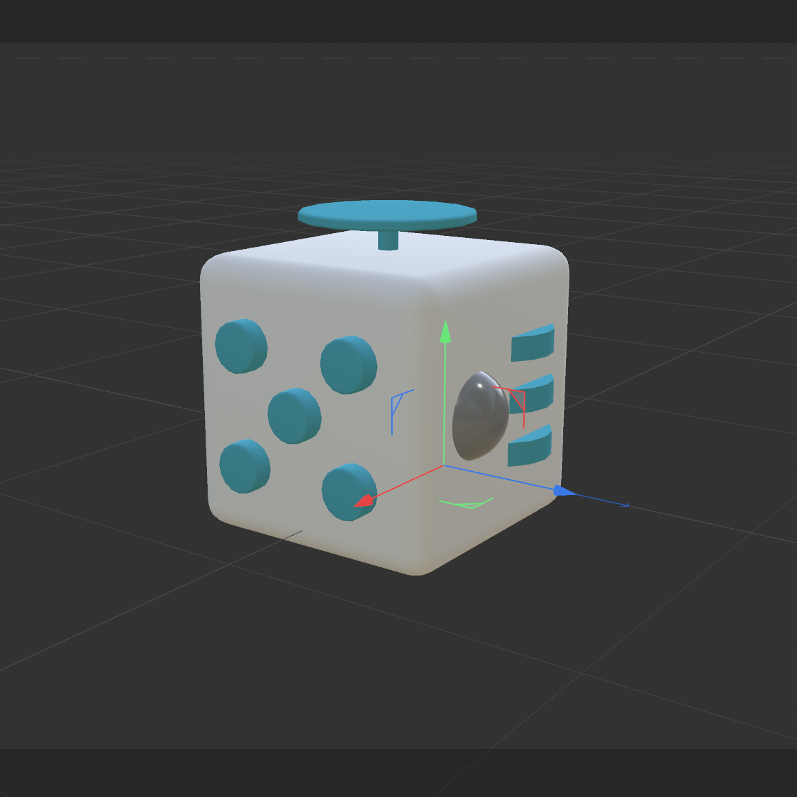 Fidget cube 3D angle 1