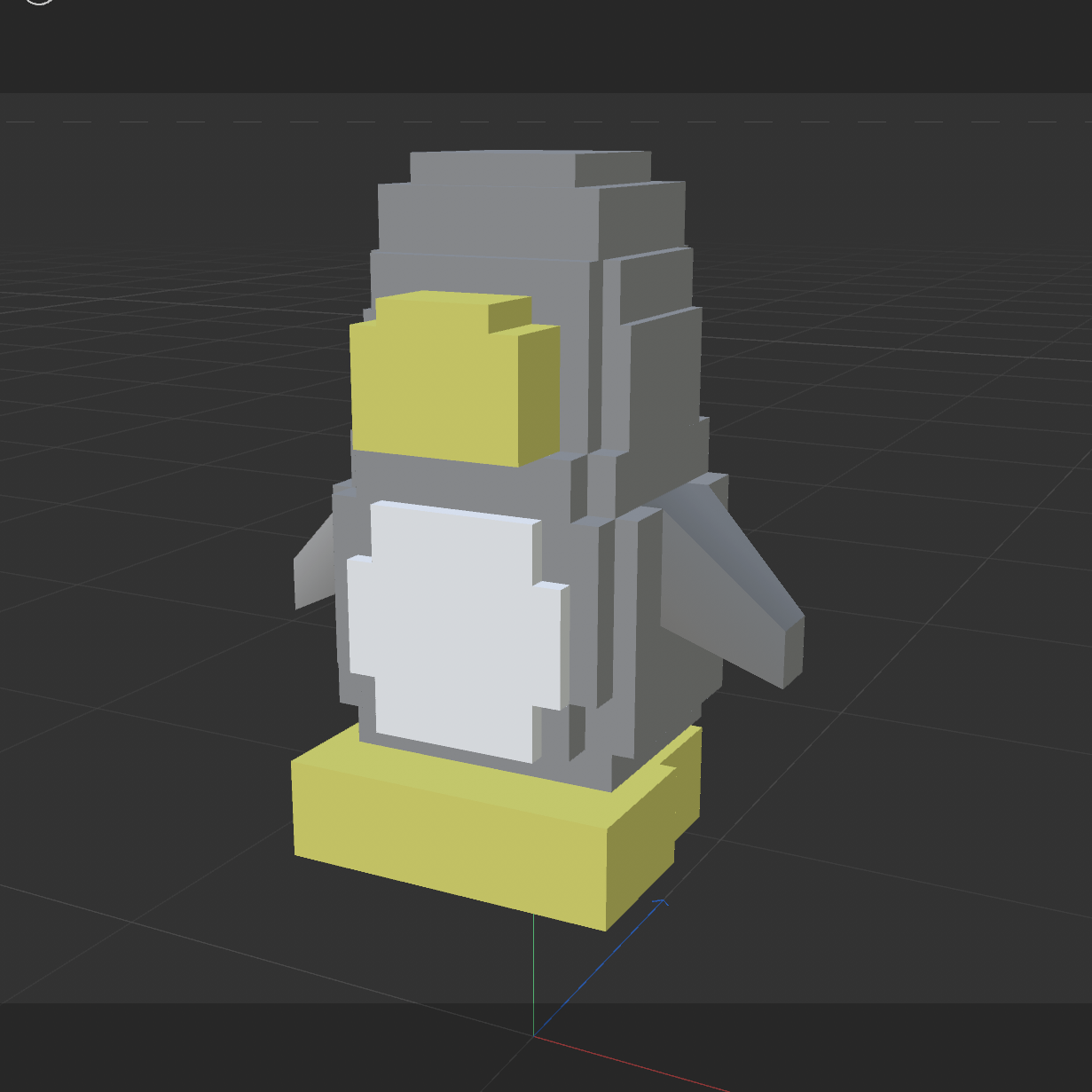 Penguin plush 3D angle 1