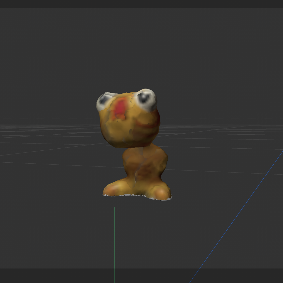 This is the toy object in Cinema 4D being edited to fit the model viewer